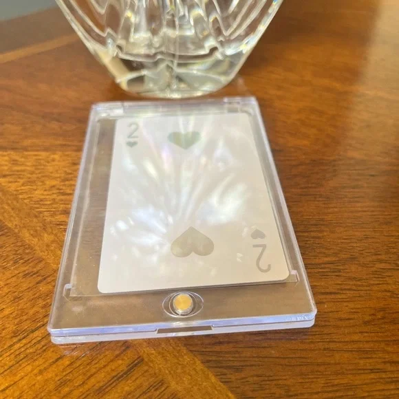 Dior Authentic Gift Bundle of Silver Holographic 2 of Hearts Card & Dior Giftbag - Picture 7 of 13